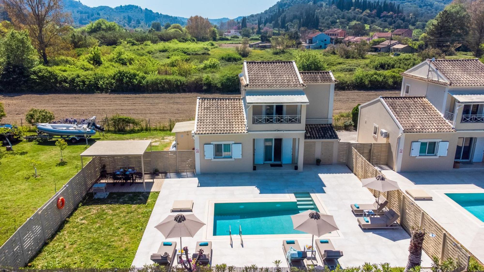 My Corfu Luxury Villa With Private Pool シダリオン エクステリア 写真